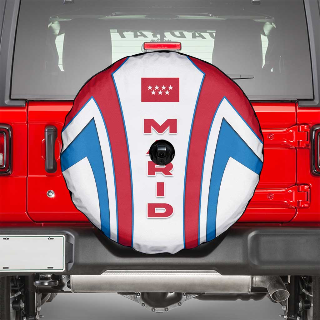 Madrid Flag Spare Tire Cover Autonomous Community of Spain - Wonder Print Shop