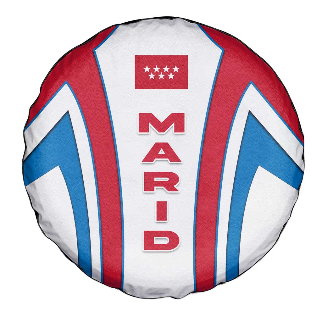 Madrid Flag Spare Tire Cover Autonomous Community of Spain - Wonder Print Shop