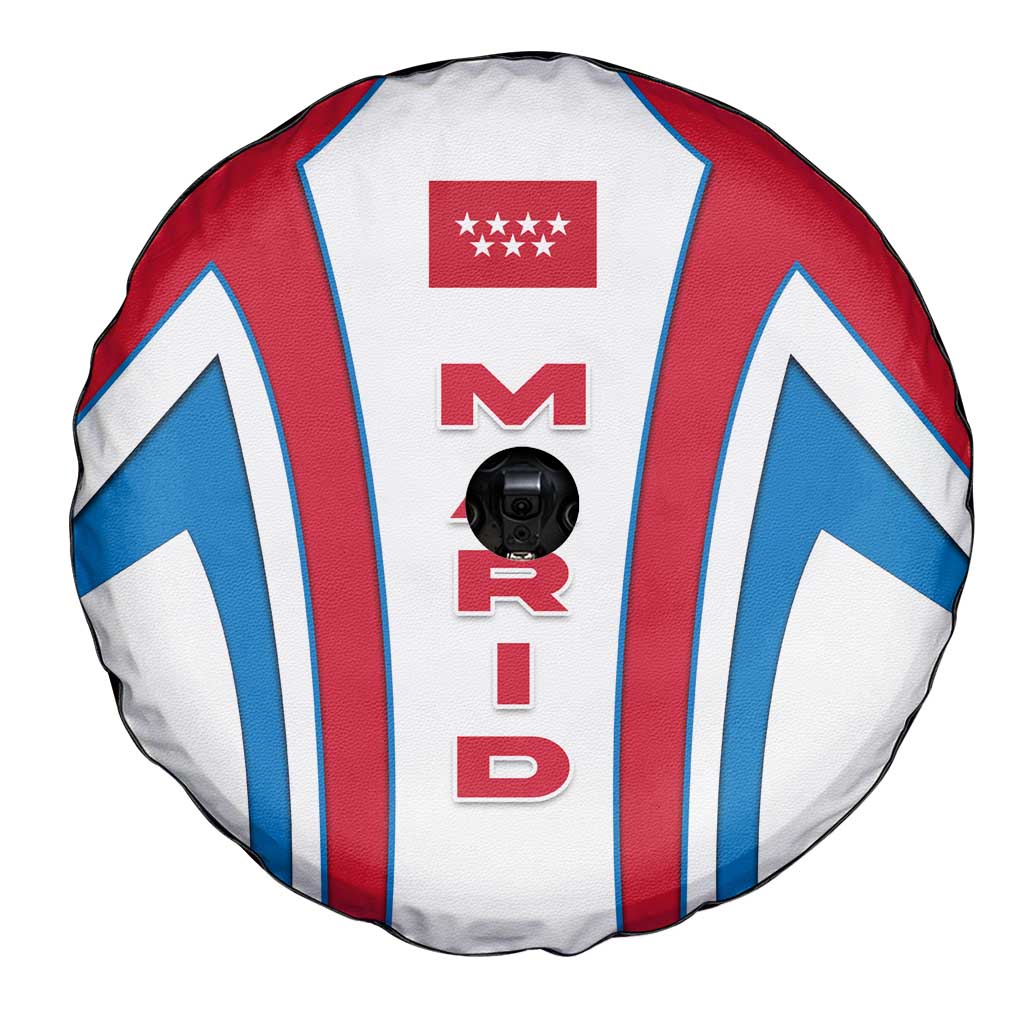 Madrid Flag Spare Tire Cover Autonomous Community of Spain - Wonder Print Shop