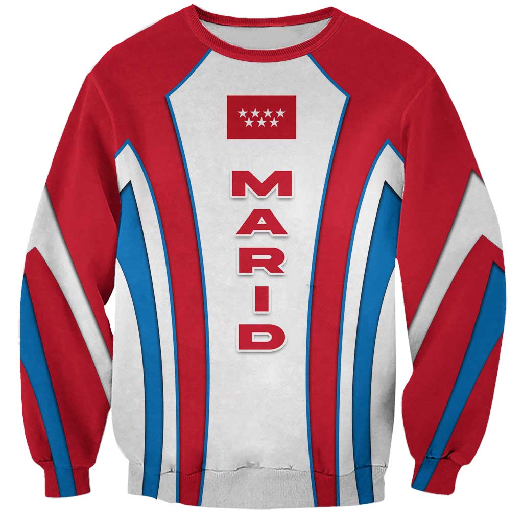 Madrid Flag Sweatshirt Autonomous Community of Spain - Wonder Print Shop