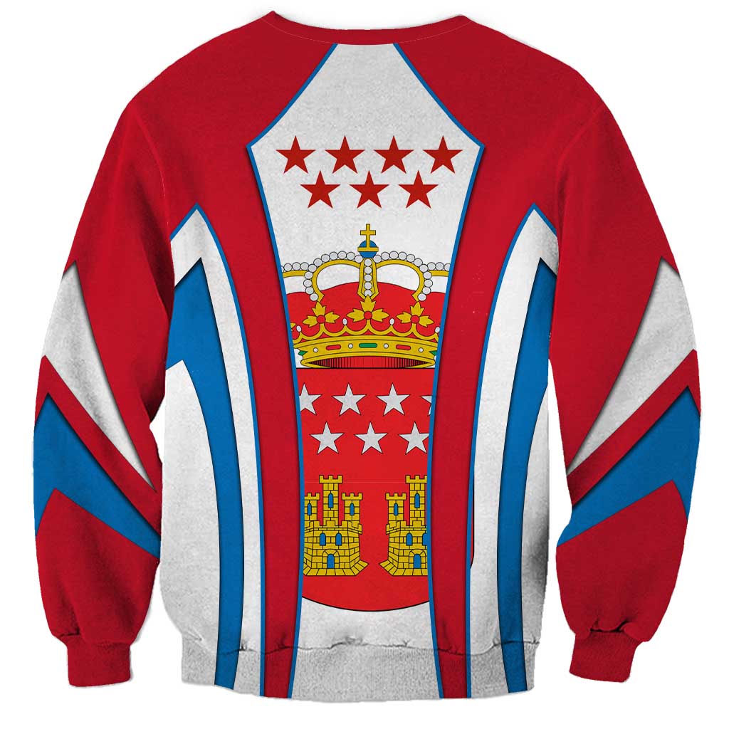 Madrid Flag Sweatshirt Autonomous Community of Spain - Wonder Print Shop