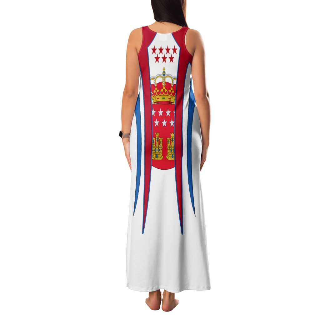 Madrid Flag Tank Maxi Dress Autonomous Community of Spain - Wonder Print Shop