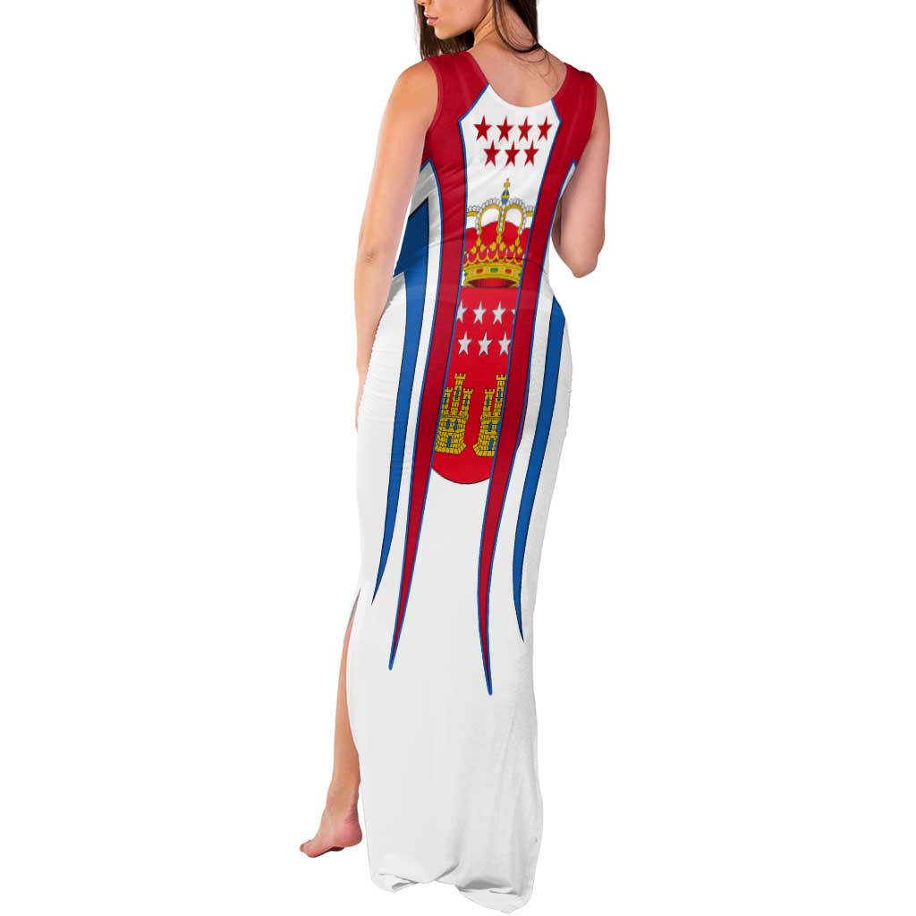 Madrid Flag Tank Maxi Dress Autonomous Community of Spain - Wonder Print Shop