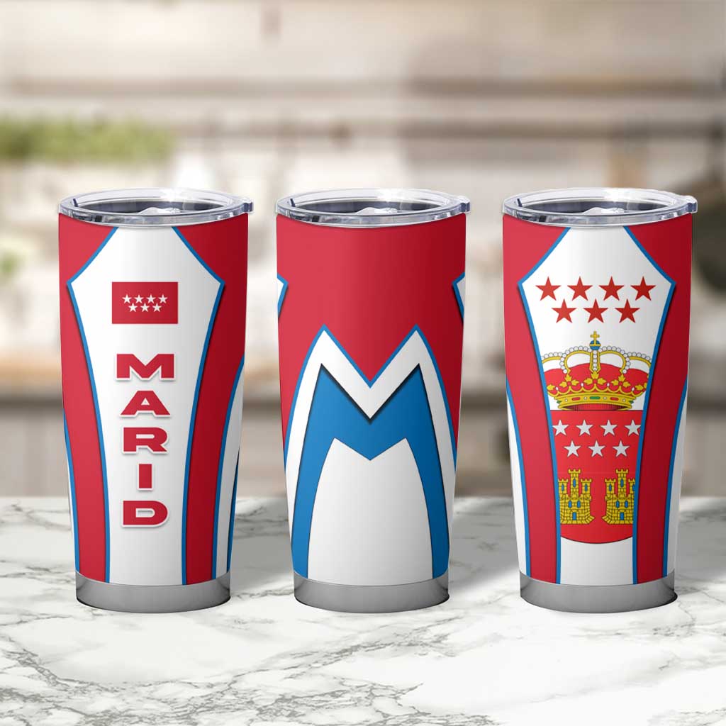 Madrid Flag Tumbler Cup Autonomous Community of Spain - Wonder Print Shop