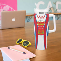 Madrid Flag Tumbler With Handle Autonomous Community of Spain - Wonder Print Shop
