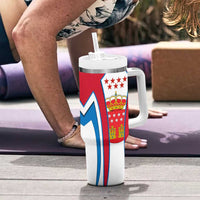 Madrid Flag Tumbler With Handle Autonomous Community of Spain - Wonder Print Shop