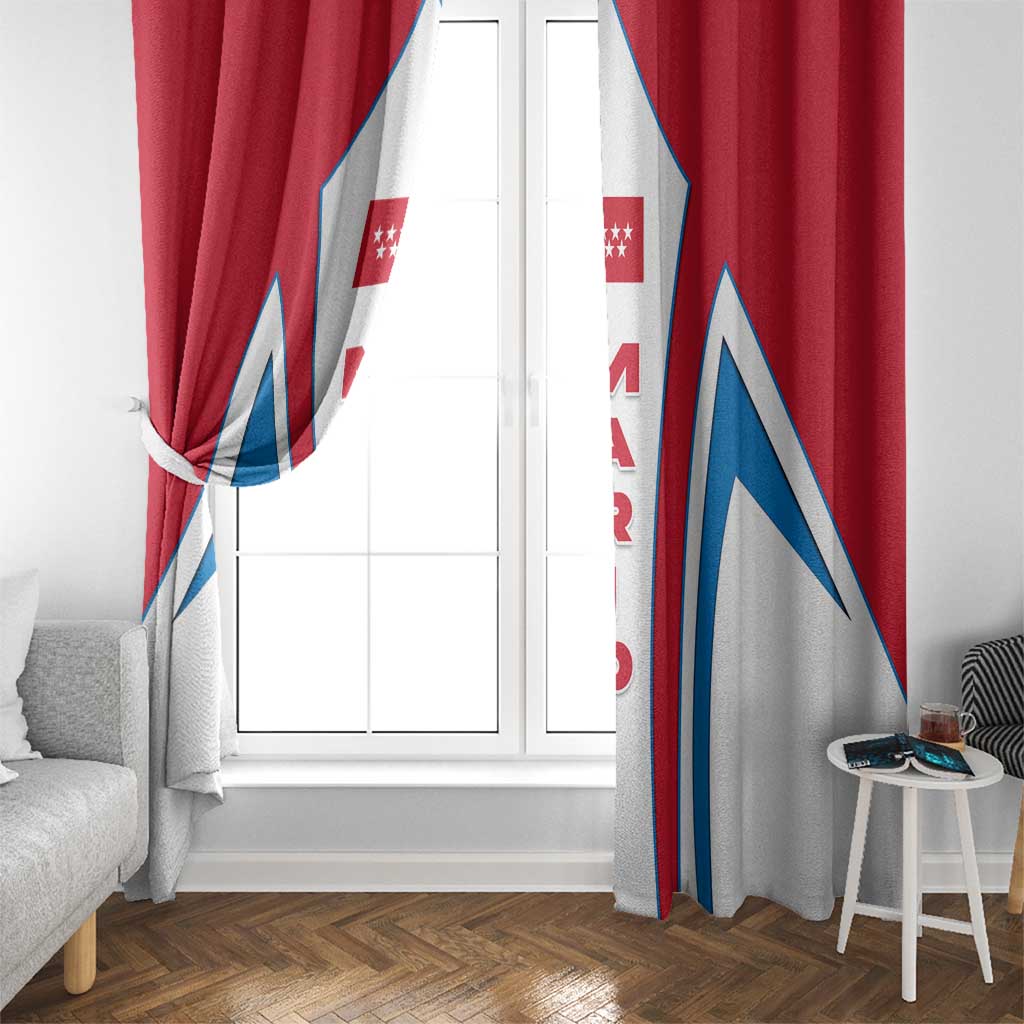 Madrid Flag Window Curtain Autonomous Community of Spain - Wonder Print Shop