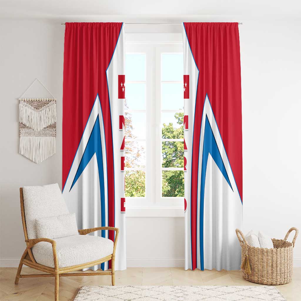 Madrid Flag Window Curtain Autonomous Community of Spain - Wonder Print Shop