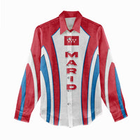 Madrid Flag Women Casual Shirt Autonomous Community of Spain - Wonder Print Shop