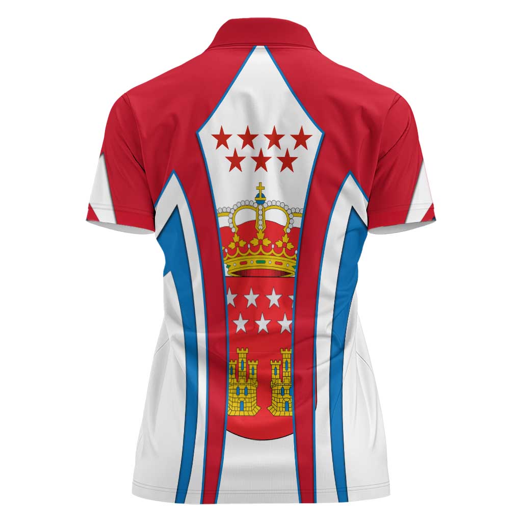 Madrid Flag Women Polo Shirt Autonomous Community of Spain - Wonder Print Shop