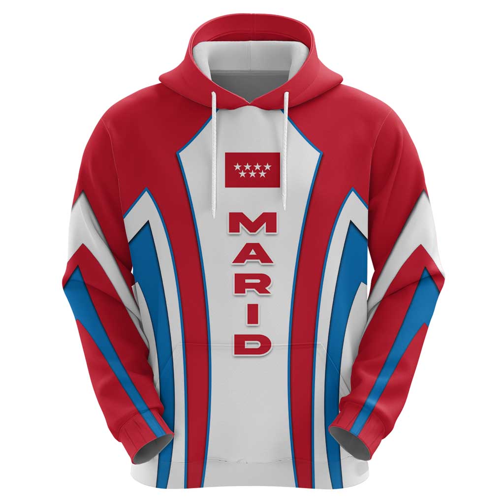 Madrid Flag Zip Hoodie Autonomous Community of Spain - Wonder Print Shop