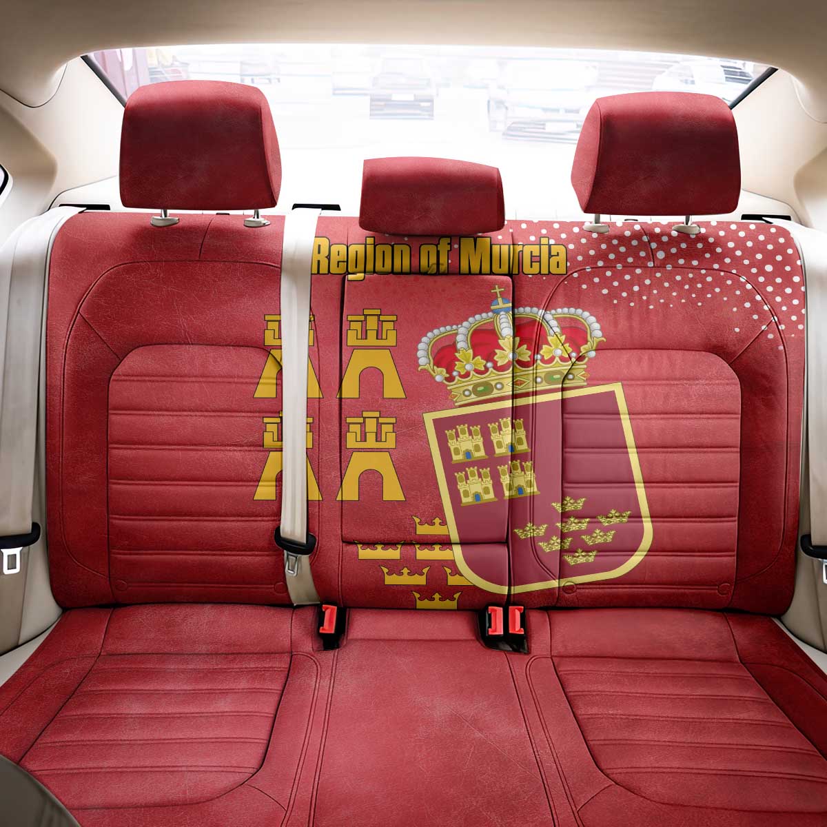 Region of Murcia Flag Back Car Seat Cover Autonomous Community of Spain - Wonder Print Shop