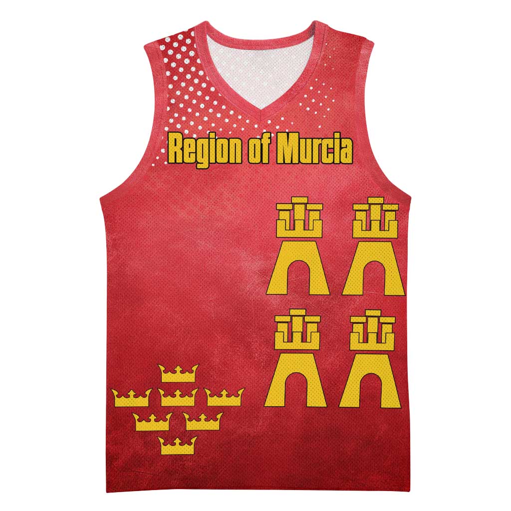 Region of Murcia Flag Basketball Jersey Autonomous Community of Spain - Wonder Print Shop