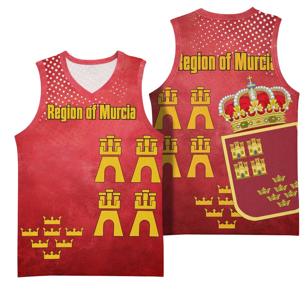 Region of Murcia Flag Basketball Jersey Autonomous Community of Spain - Wonder Print Shop