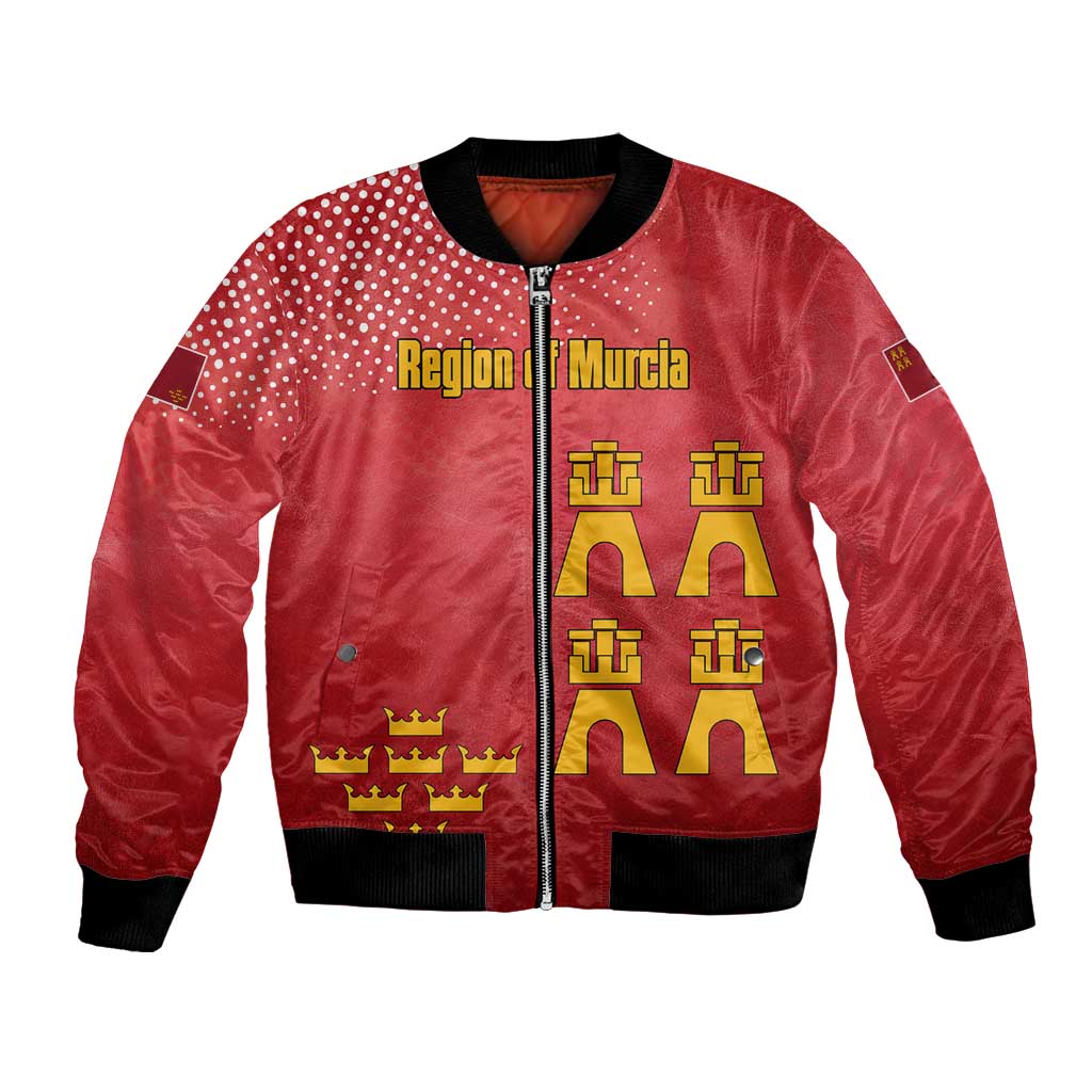 Region of Murcia Flag Bomber Jacket Autonomous Community of Spain - Wonder Print Shop
