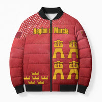 Region of Murcia Flag Bomber Puffer Jacket Autonomous Community of Spain - Wonder Print Shop