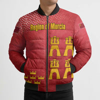 Region of Murcia Flag Bomber Puffer Jacket Autonomous Community of Spain - Wonder Print Shop