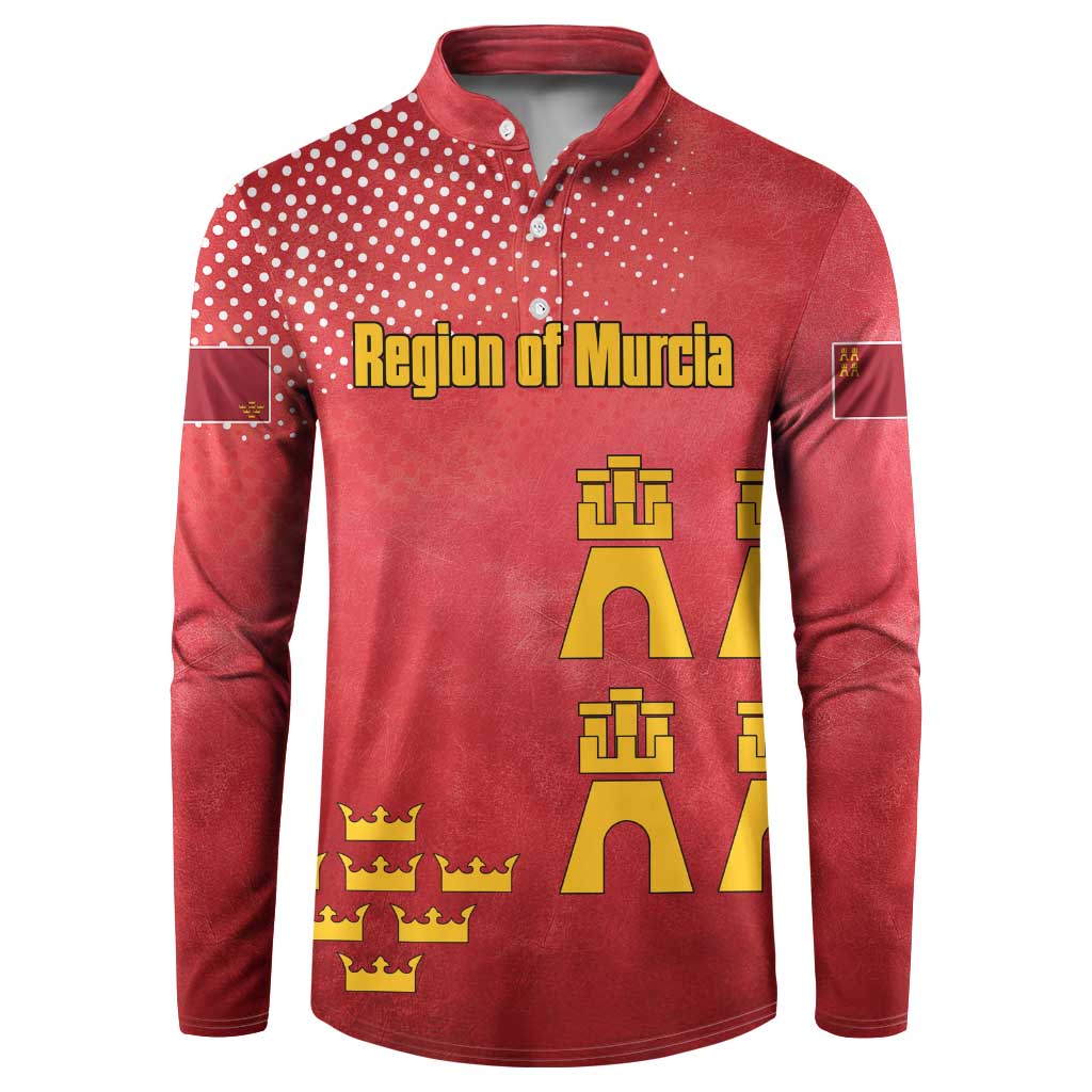 Region of Murcia Flag Button Sweatshirt Autonomous Community of Spain - Wonder Print Shop