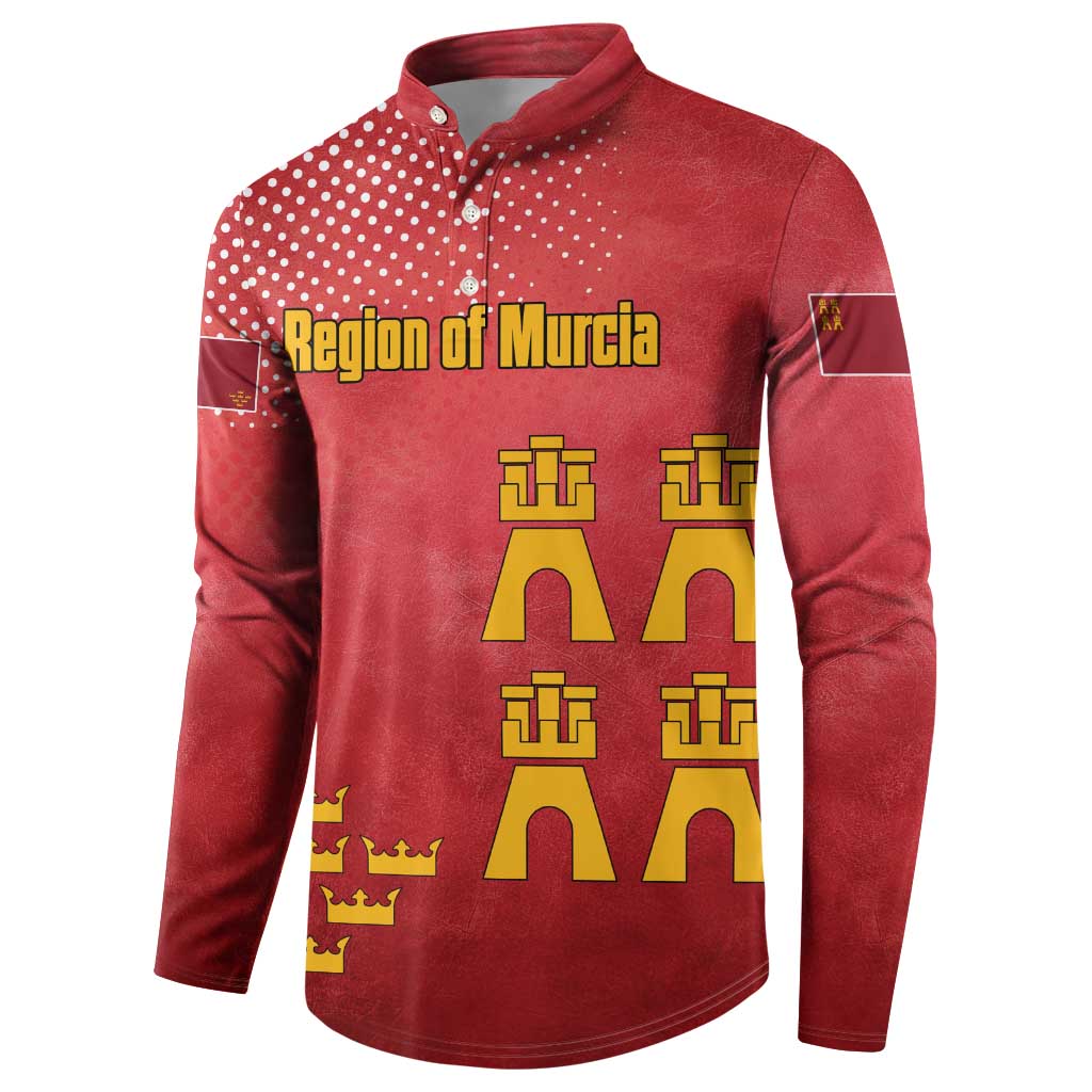 Region of Murcia Flag Button Sweatshirt Autonomous Community of Spain - Wonder Print Shop