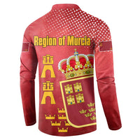 Region of Murcia Flag Button Sweatshirt Autonomous Community of Spain - Wonder Print Shop