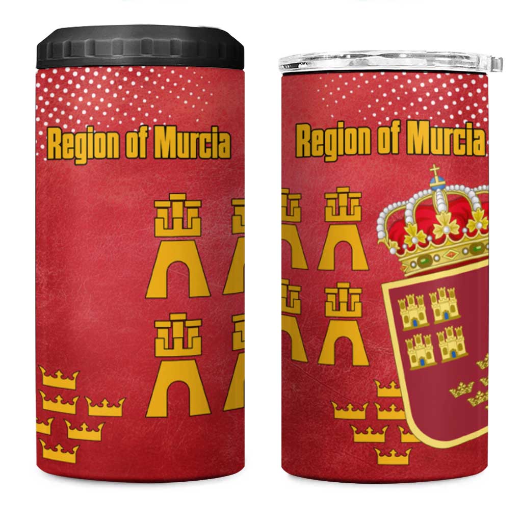 Region of Murcia Flag 4 in 1 Can Cooler Tumbler Autonomous Community of Spain - Wonder Print Shop