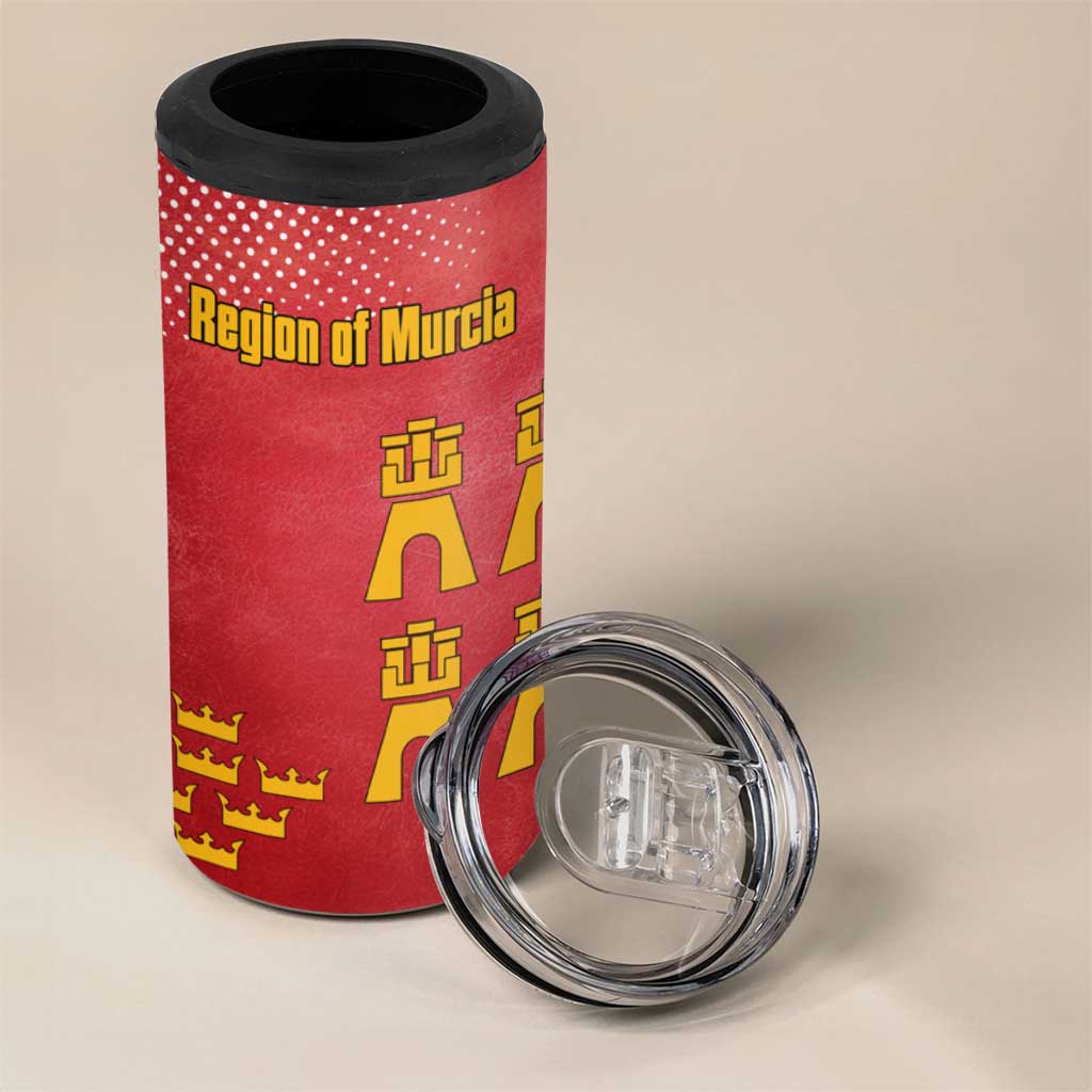 Region of Murcia Flag 4 in 1 Can Cooler Tumbler Autonomous Community of Spain - Wonder Print Shop