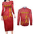 Region of Murcia Flag Couples Matching Long Sleeve Bodycon Dress and Long Sleeve Button Shirt Autonomous Community of Spain - Wonder Print Shop
