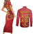 Region of Murcia Flag Couples Matching Short Sleeve Bodycon Dress and Long Sleeve Button Shirt Autonomous Community of Spain - Wonder Print Shop