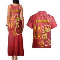 Region of Murcia Flag Couples Matching Tank Maxi Dress and Hawaiian Shirt Autonomous Community of Spain - Wonder Print Shop