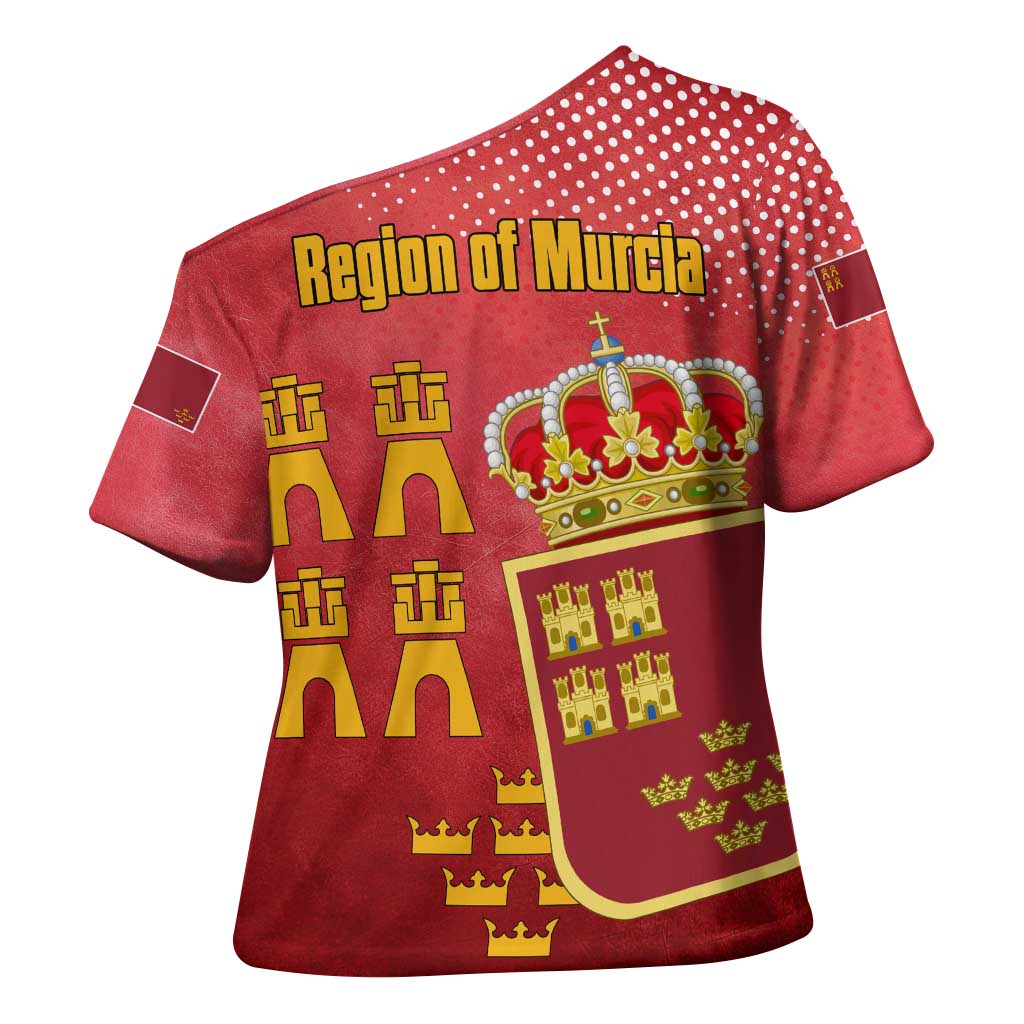 Region of Murcia Flag Cross Shoulder Shirt Autonomous Community of Spain - Wonder Print Shop