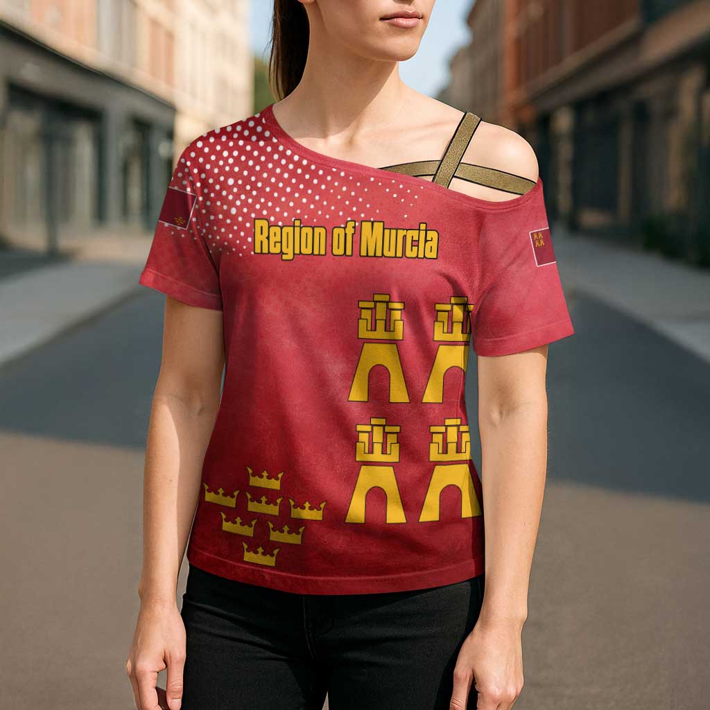 Region of Murcia Flag Cross Shoulder Shirt Autonomous Community of Spain - Wonder Print Shop