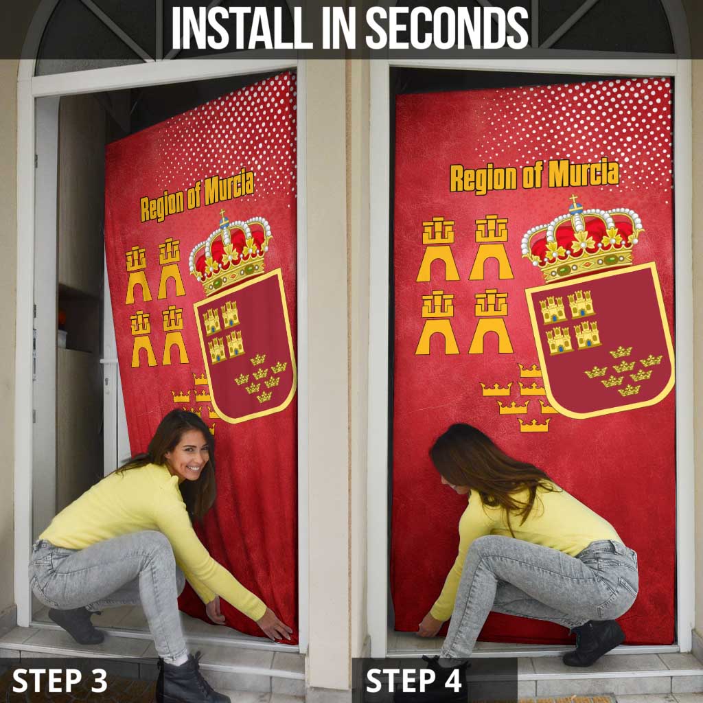 Region of Murcia Flag Door Cover Autonomous Community of Spain - Wonder Print Shop