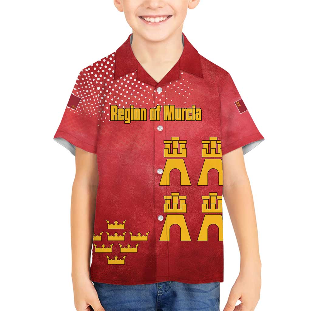 Region of Murcia Flag Family Matching Long Sleeve Bodycon Dress and Hawaiian Shirt Autonomous Community of Spain - Wonder Print Shop