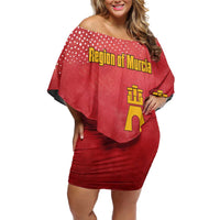 Region of Murcia Flag Family Matching Off Shoulder Short Dress and Hawaiian Shirt Autonomous Community of Spain - Wonder Print Shop