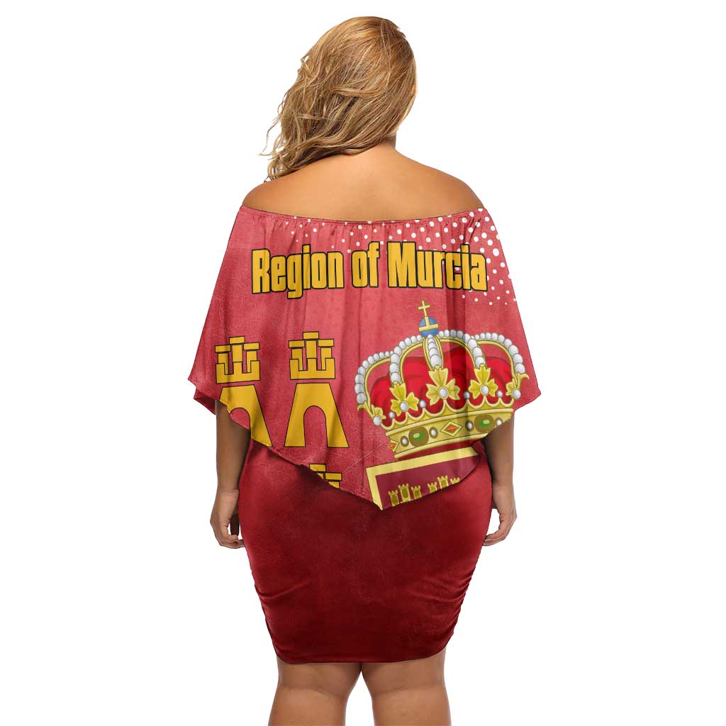 Region of Murcia Flag Family Matching Off Shoulder Short Dress and Hawaiian Shirt Autonomous Community of Spain - Wonder Print Shop