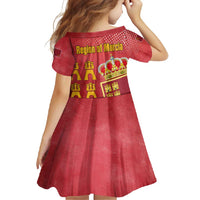 Region of Murcia Flag Family Matching Short Sleeve Bodycon Dress and Hawaiian Shirt Autonomous Community of Spain - Wonder Print Shop