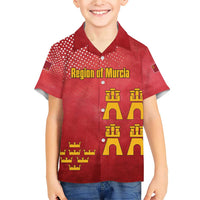 Region of Murcia Flag Family Matching Short Sleeve Bodycon Dress and Hawaiian Shirt Autonomous Community of Spain - Wonder Print Shop