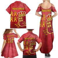 Region of Murcia Flag Family Matching Summer Maxi Dress and Hawaiian Shirt Autonomous Community of Spain - Wonder Print Shop