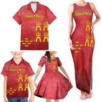 Region of Murcia Flag Family Matching Tank Maxi Dress and Hawaiian Shirt Autonomous Community of Spain - Wonder Print Shop