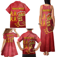 Region of Murcia Flag Family Matching Tank Maxi Dress and Hawaiian Shirt Autonomous Community of Spain - Wonder Print Shop