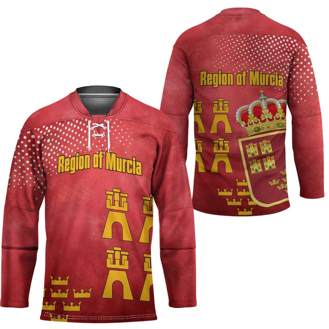 Region of Murcia Flag Hockey Jersey Autonomous Community of Spain - Wonder Print Shop
