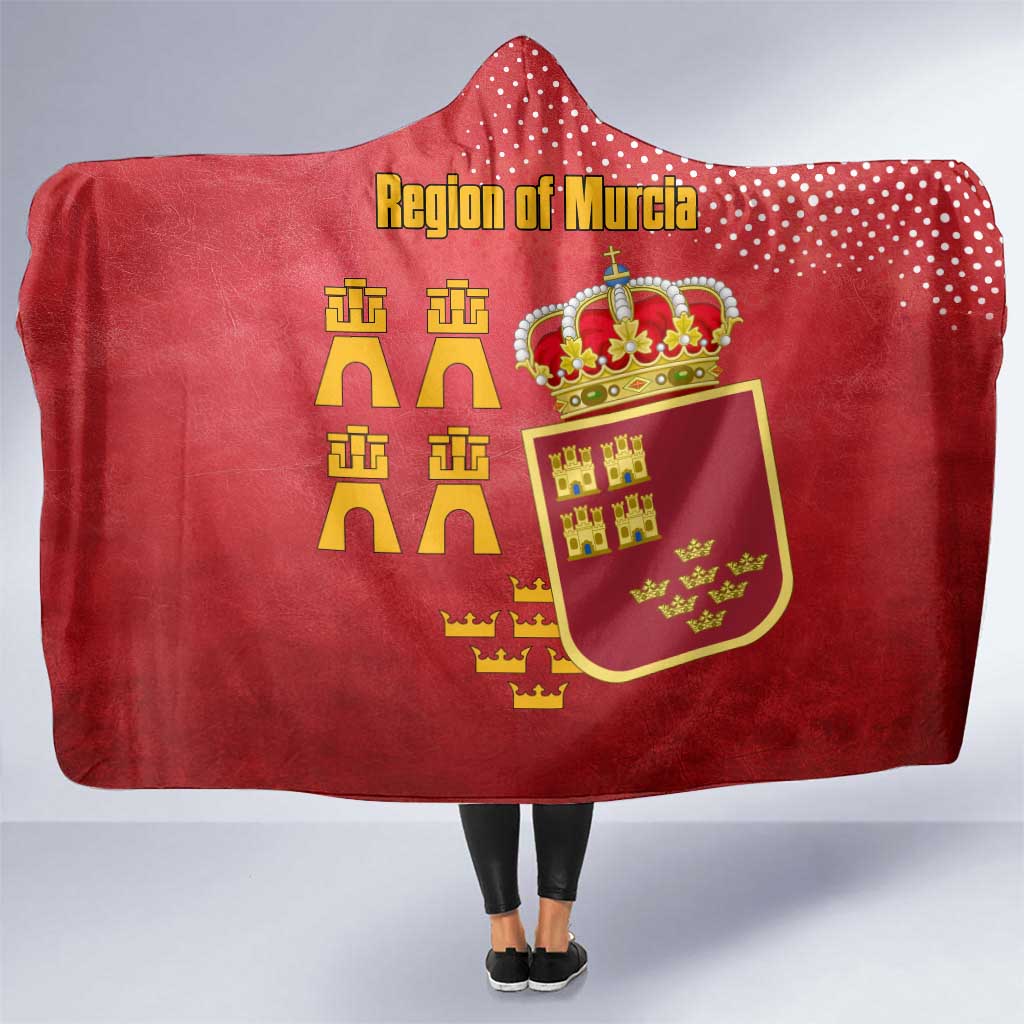 Region of Murcia Flag Hooded Blanket Autonomous Community of Spain - Wonder Print Shop