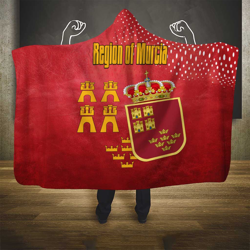 Region of Murcia Flag Hooded Blanket Autonomous Community of Spain - Wonder Print Shop