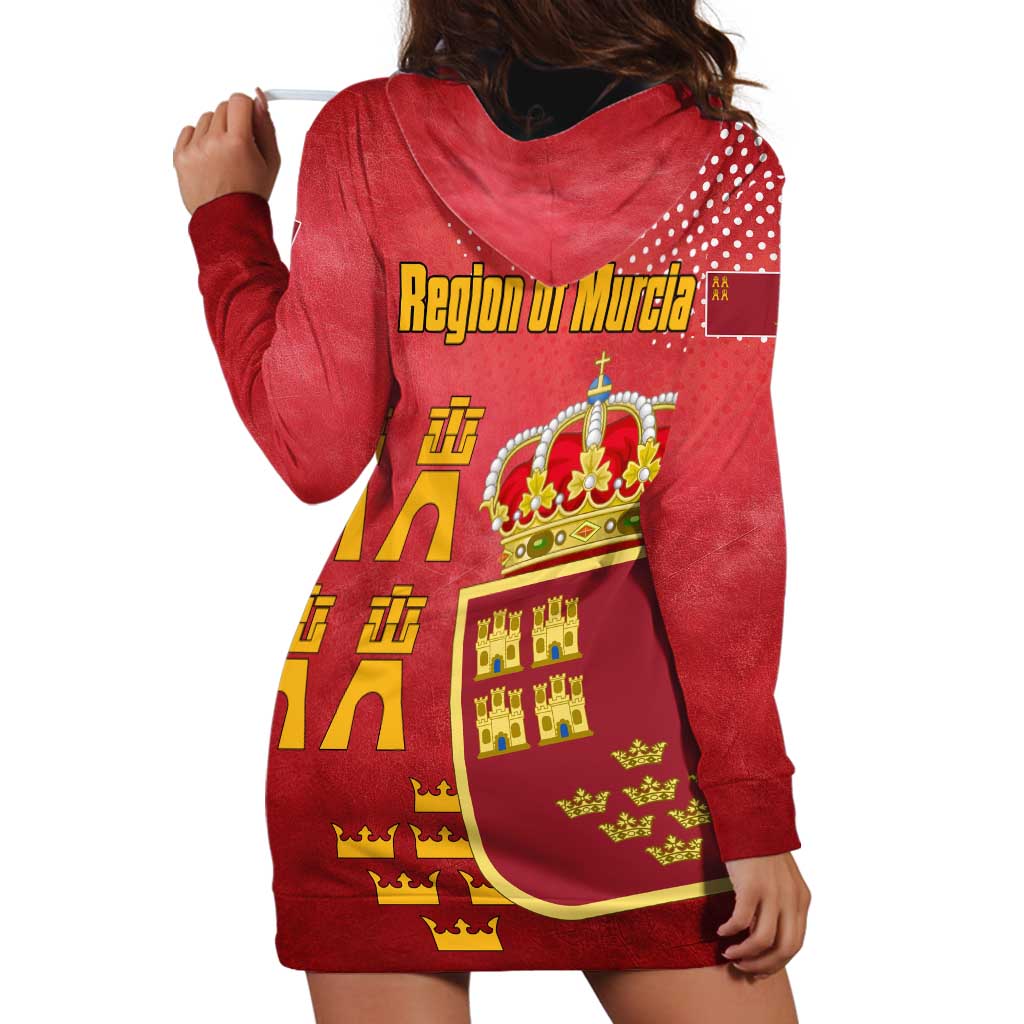 Region of Murcia Flag Hoodie Dress Autonomous Community of Spain - Wonder Print Shop