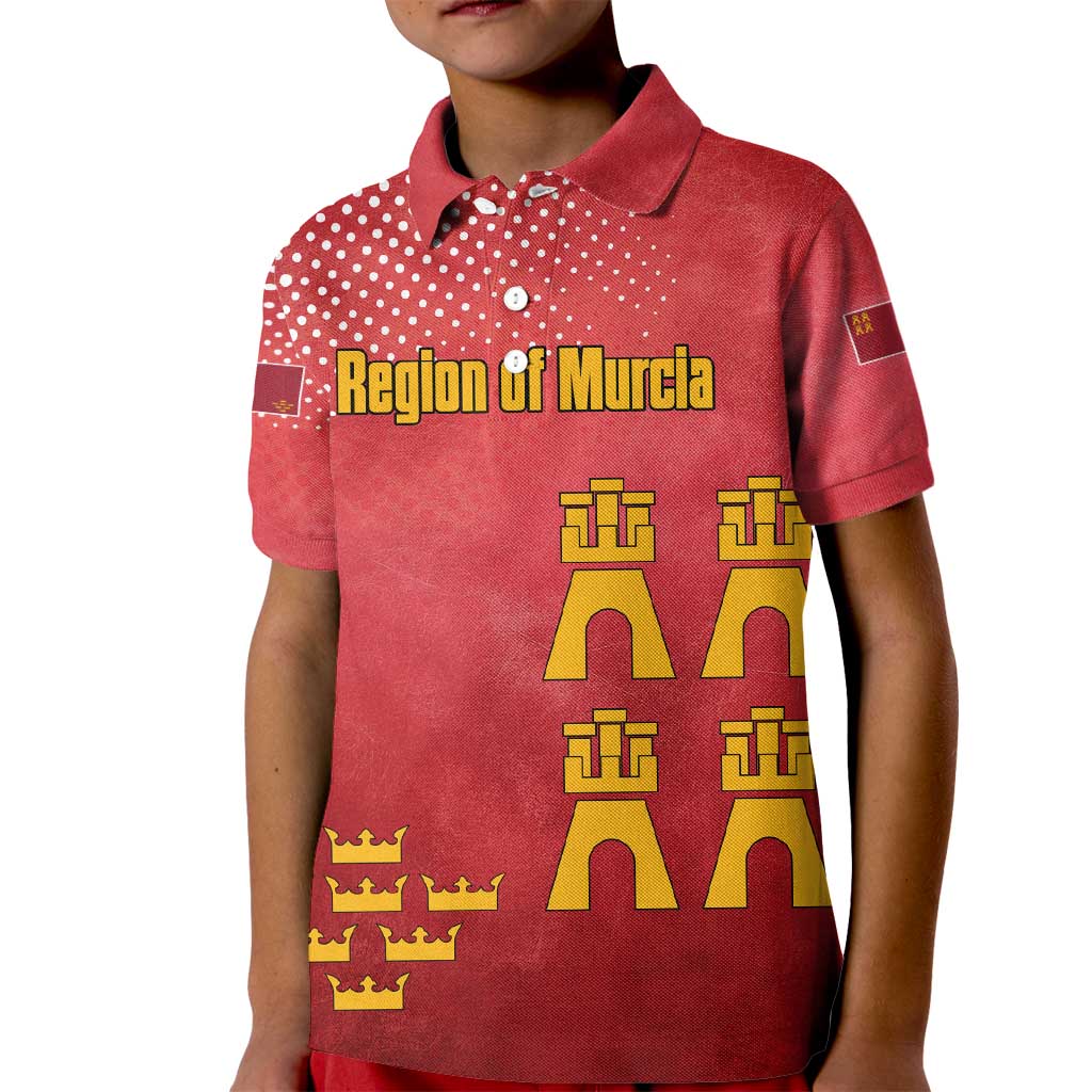 Region of Murcia Flag Kid Polo Shirt Autonomous Community of Spain - Wonder Print Shop