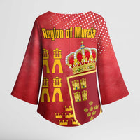 Region of Murcia Flag Kimono Sleeve Blouse Autonomous Community of Spain - Wonder Print Shop