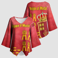 Region of Murcia Flag Kimono Sleeve Blouse Autonomous Community of Spain - Wonder Print Shop