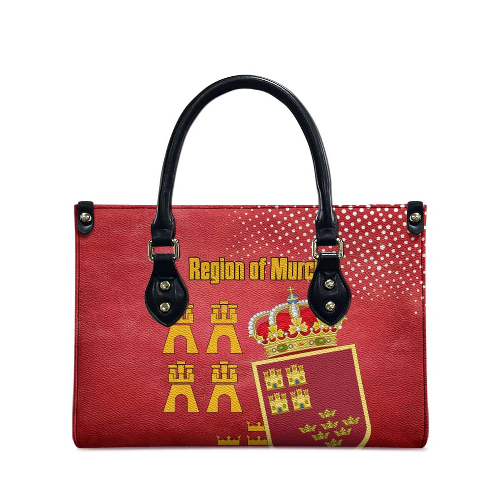 Region of Murcia Flag Leather Bag Autonomous Community of Spain - Wonder Print Shop