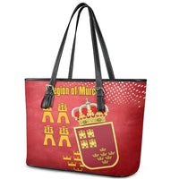 Region of Murcia Flag Leather Tote Bag Autonomous Community of Spain - Wonder Print Shop