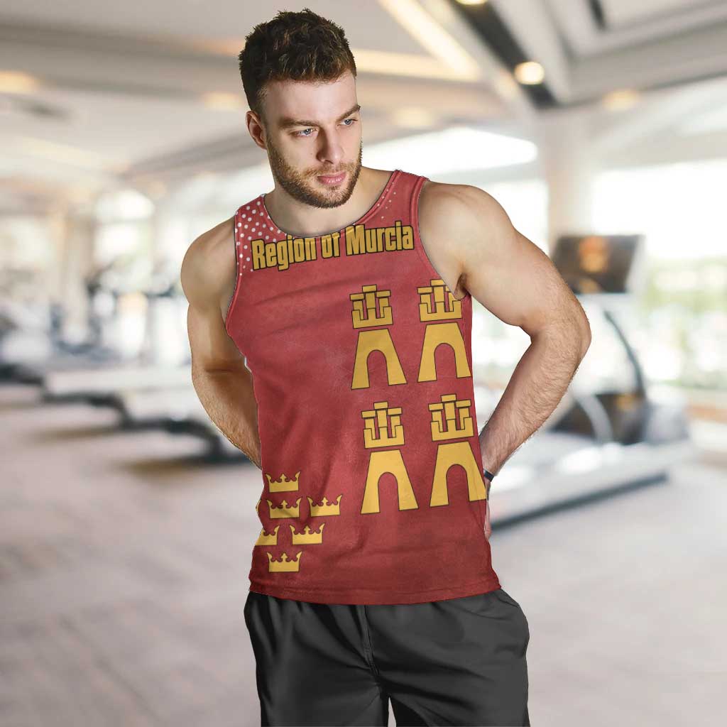 Region of Murcia Flag Men Tank Top Autonomous Community of Spain - Wonder Print Shop